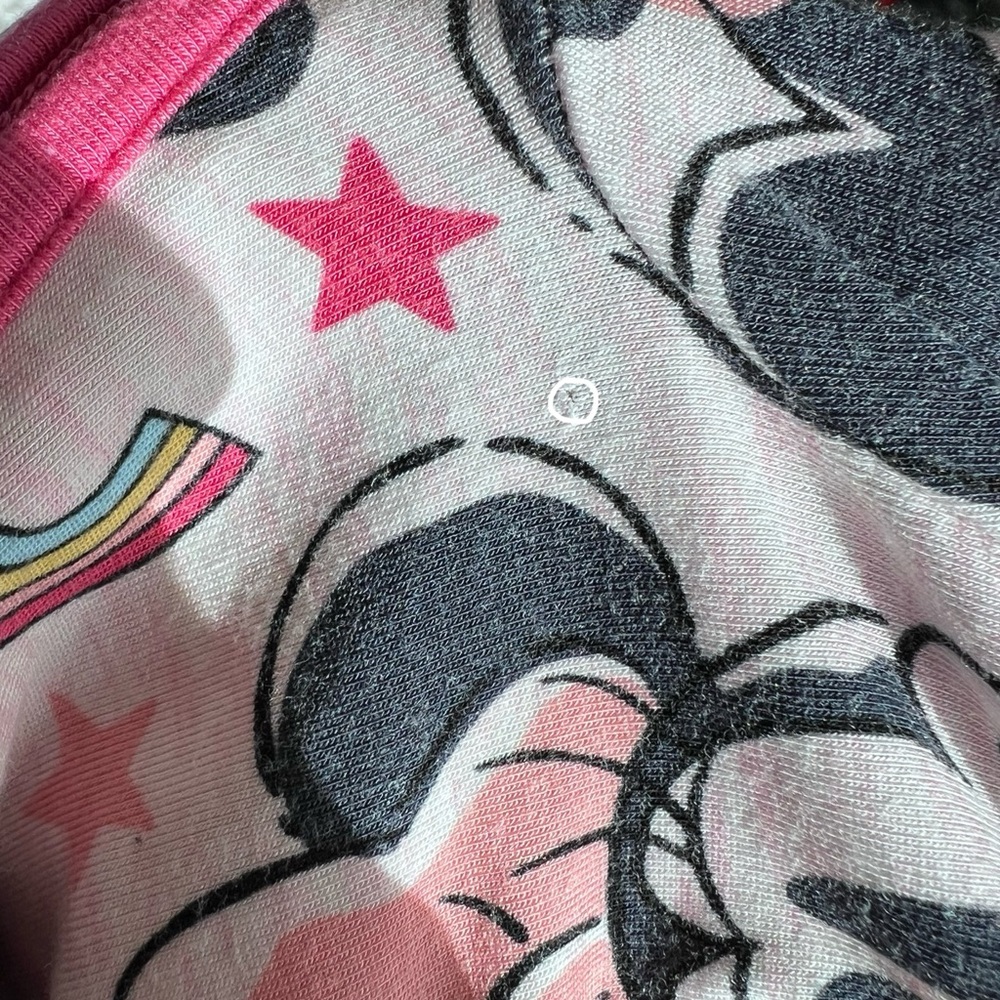 Little Sleepies Disney Minnie Forever Pink Zippy Pajamas Size 6-12 Months GUC - Picture 10 of 10